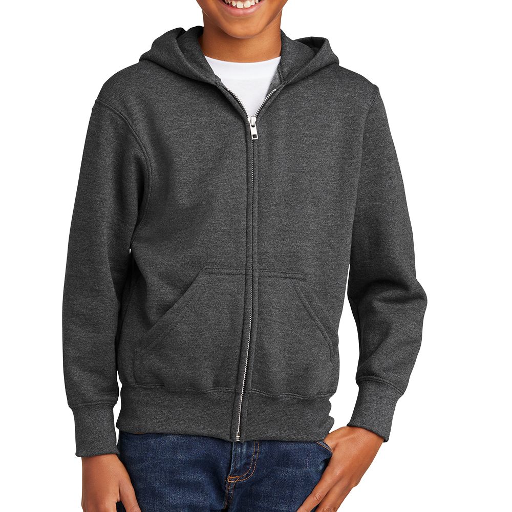 Port & Company Youth Core Fleece Zip Up Hoodie