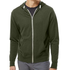Independent Trading Co. Heathered French Terry Full-Zip Hoodie
