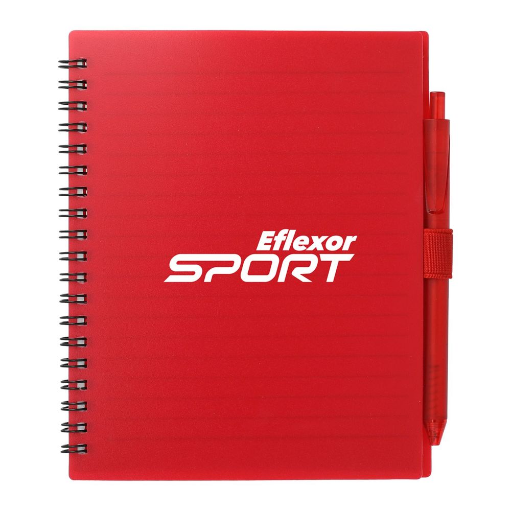 5.5” x  7” FSC Recycled Spiral Notebook w/ RPET Pe