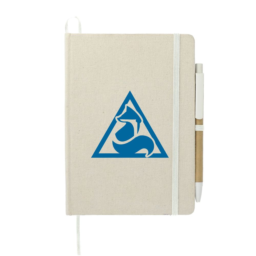 "5" x 7" Organic Cotton Bound Notebook w/Pen"