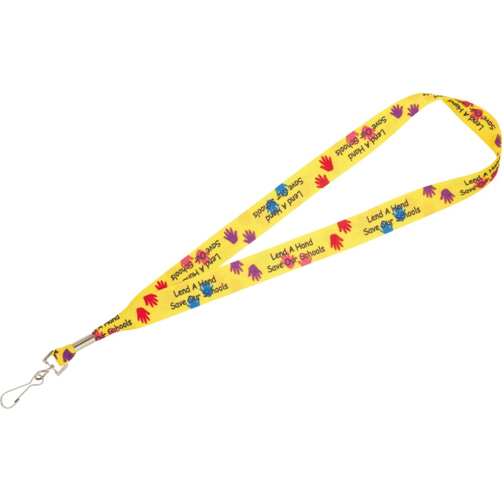 "Full Color 1" Lanyard w/ Hook"