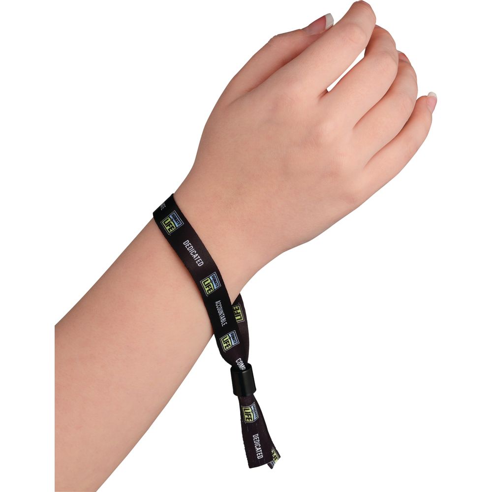 "Full Color 1/2" Wristband w/ Slide Clip"