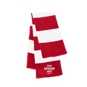 Sportsman Rugby-Striped Knit Scarf