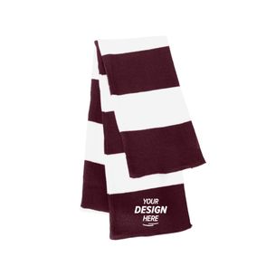 Sportsman Rugby-Striped Knit Scarf