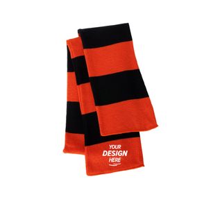 Sportsman Rugby-Striped Knit Scarf