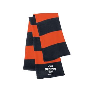 Sportsman Rugby-Striped Knit Scarf