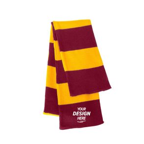 Sportsman Rugby-Striped Knit Scarf