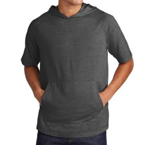 Sport-Tek PosiCharge Tri-Blend Wicking Short Sleeve Hoodie