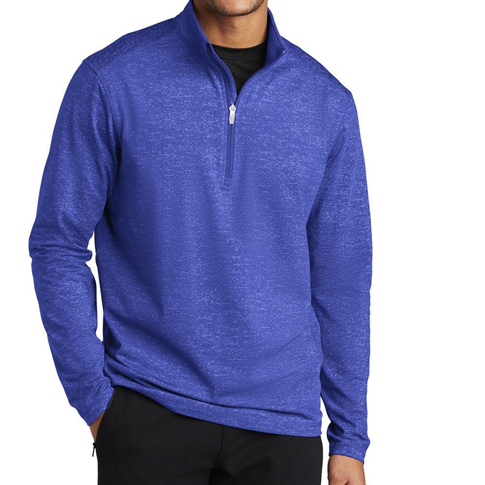 Sport-Tek Sport-Wick Stretch Reflective Heather Half-Zip Pullover