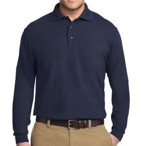 Port Authority Tall Silk Touch Long Sleeve Polo