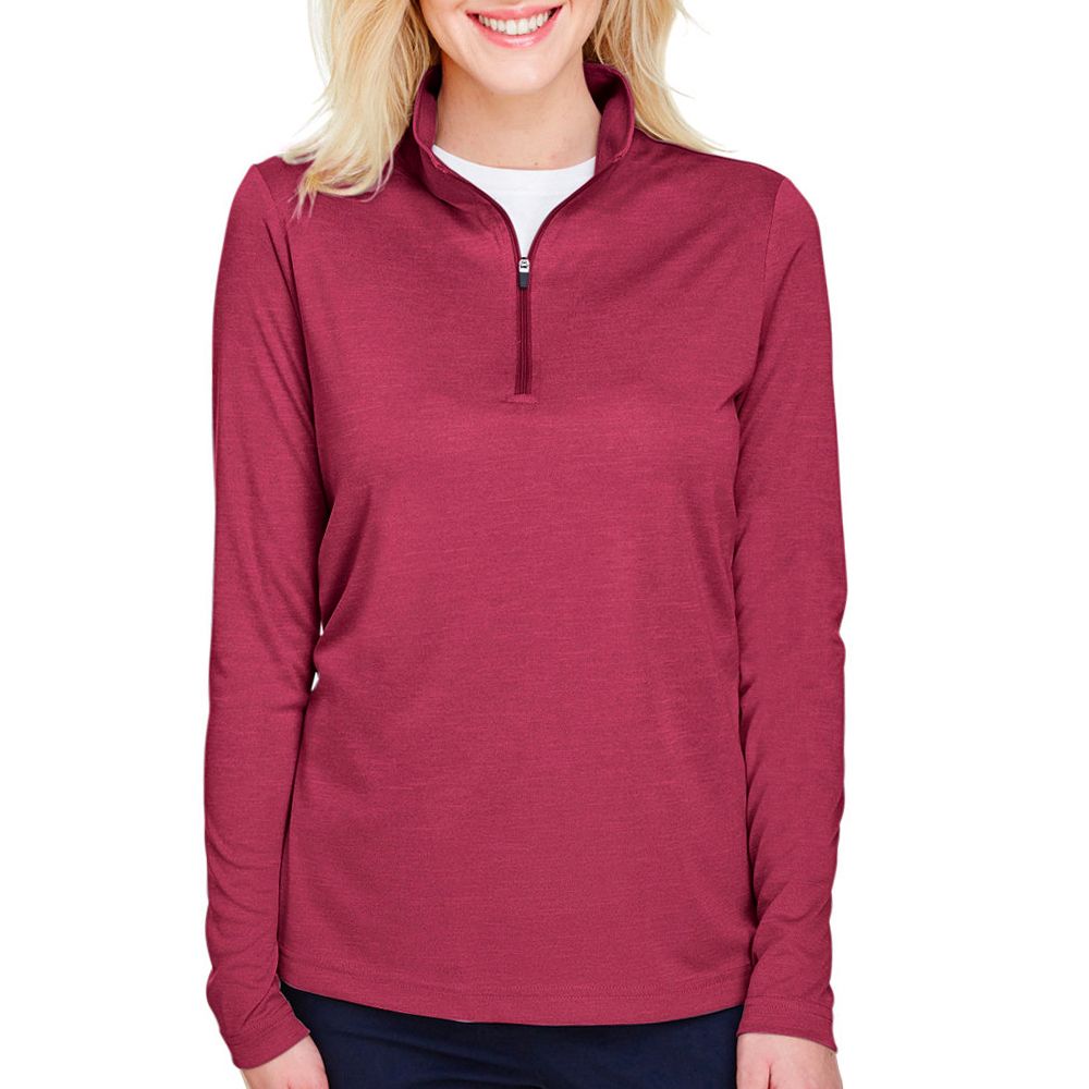 Team 365 Women's Zone Sonic Heather Performance Quarter-Zip Pullover