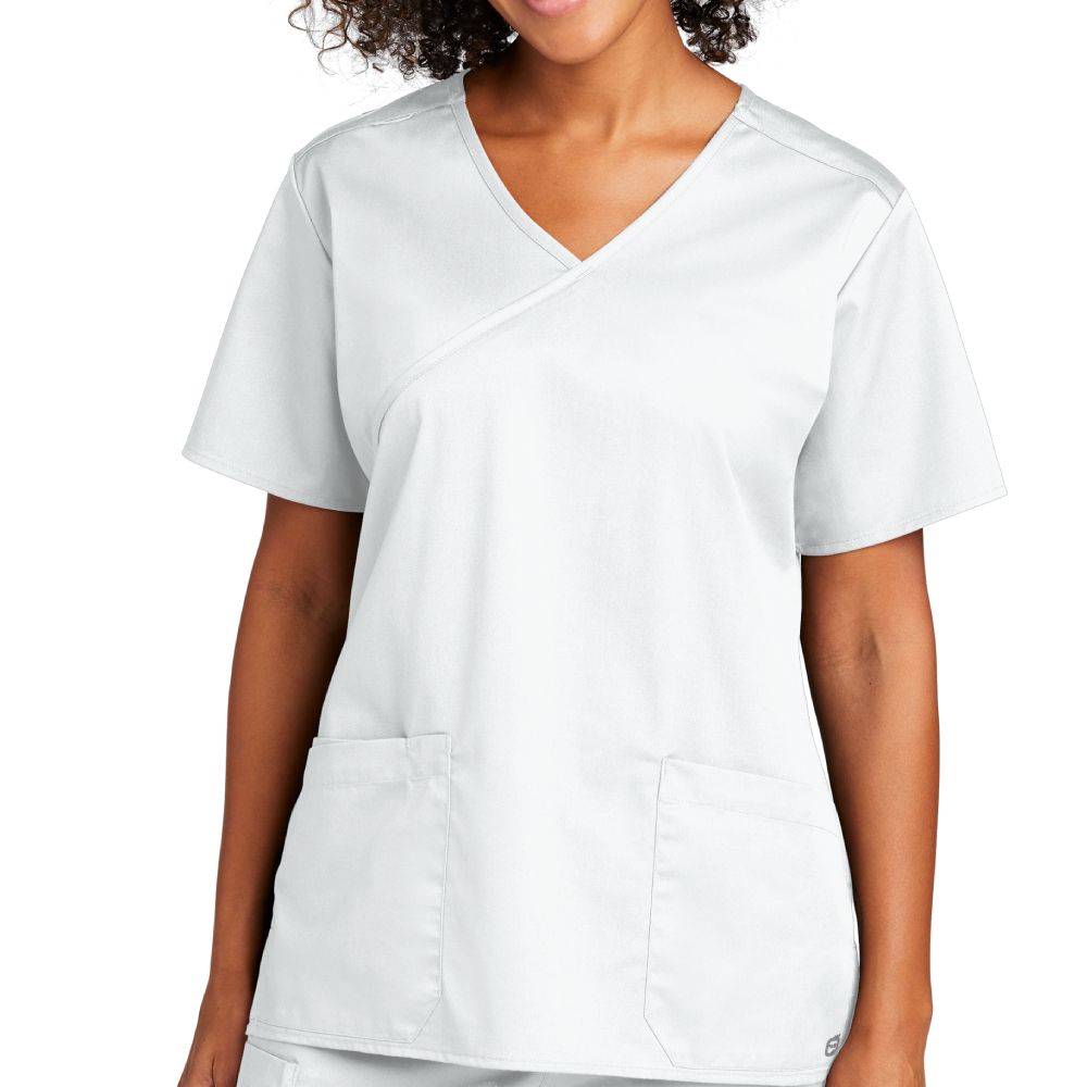 WonderWink Women’s WorkFlex Mock Wrap Scrub Top