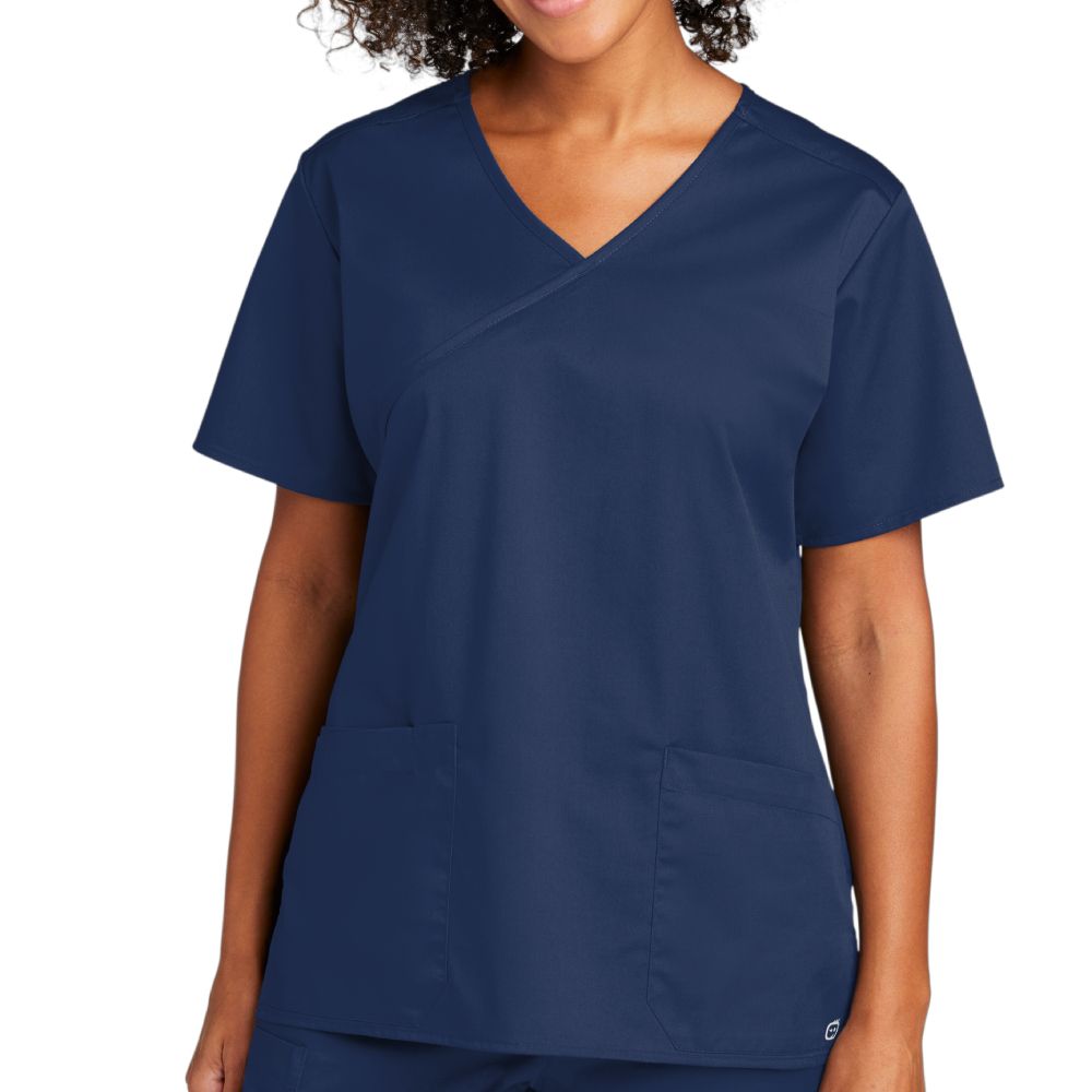 WonderWink Women’s WorkFlex Mock Wrap Scrub Top