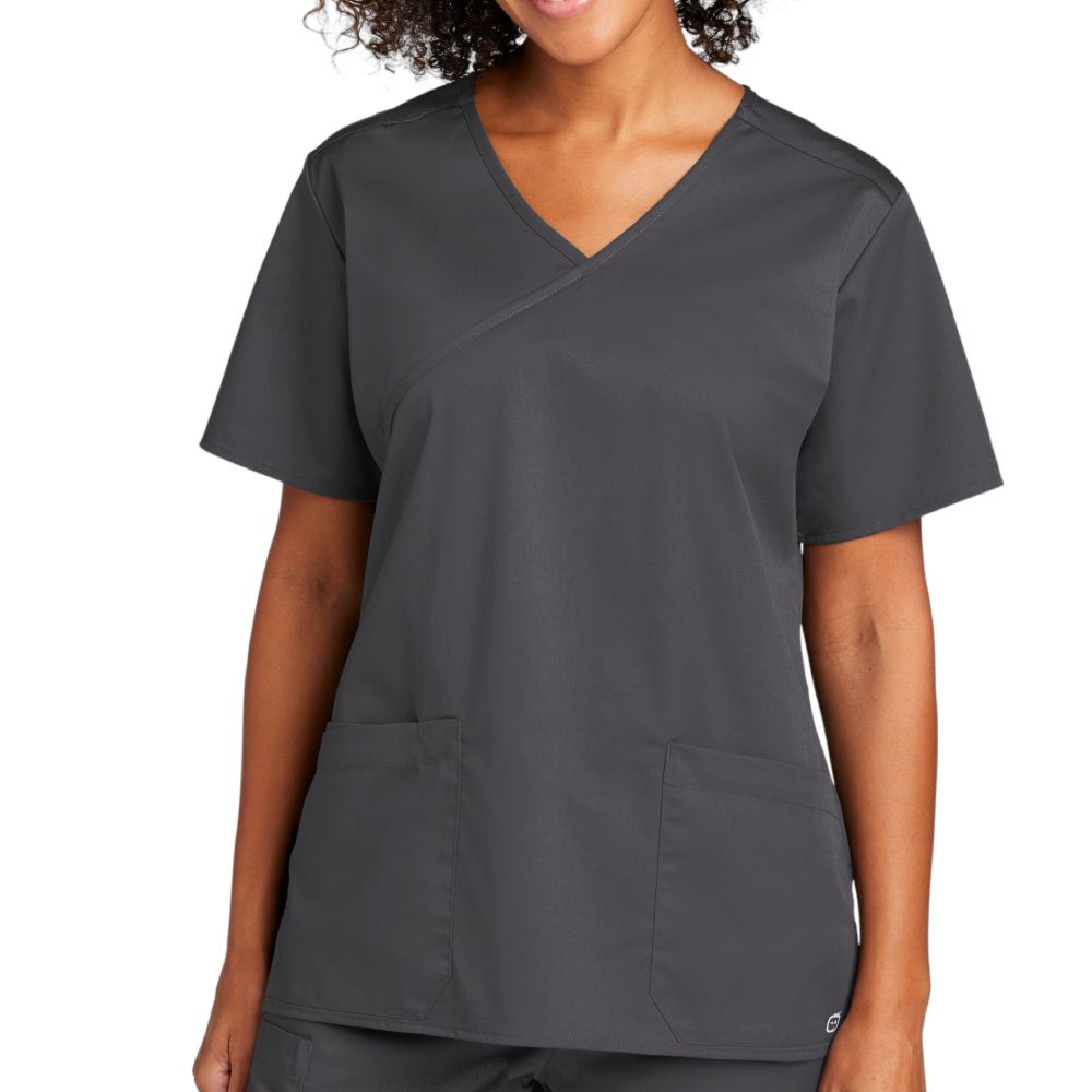 WonderWink Women’s WorkFlex Mock Wrap Scrub Top