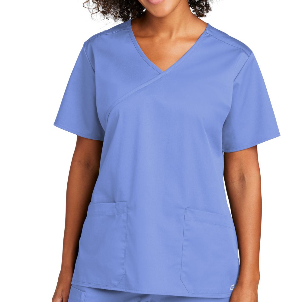 WonderWink Women’s WorkFlex Mock Wrap Scrub Top