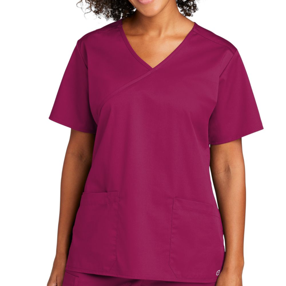 WonderWink Women’s WorkFlex Mock Wrap Scrub Top