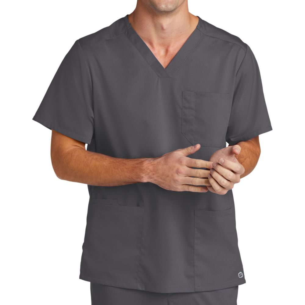 WonderWink Men's Premiere Flex V-Neck Scrub Top