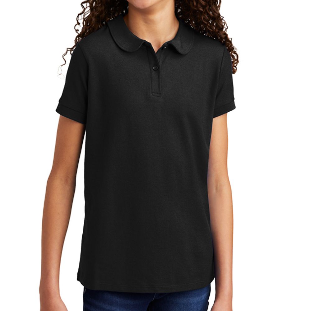 Port Authority Girls Silk Touch Peter Pan Collar Polo