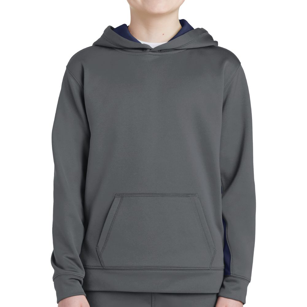 Sport-Tek Youth Sport-Wick Fleece Colorblock Hoodie