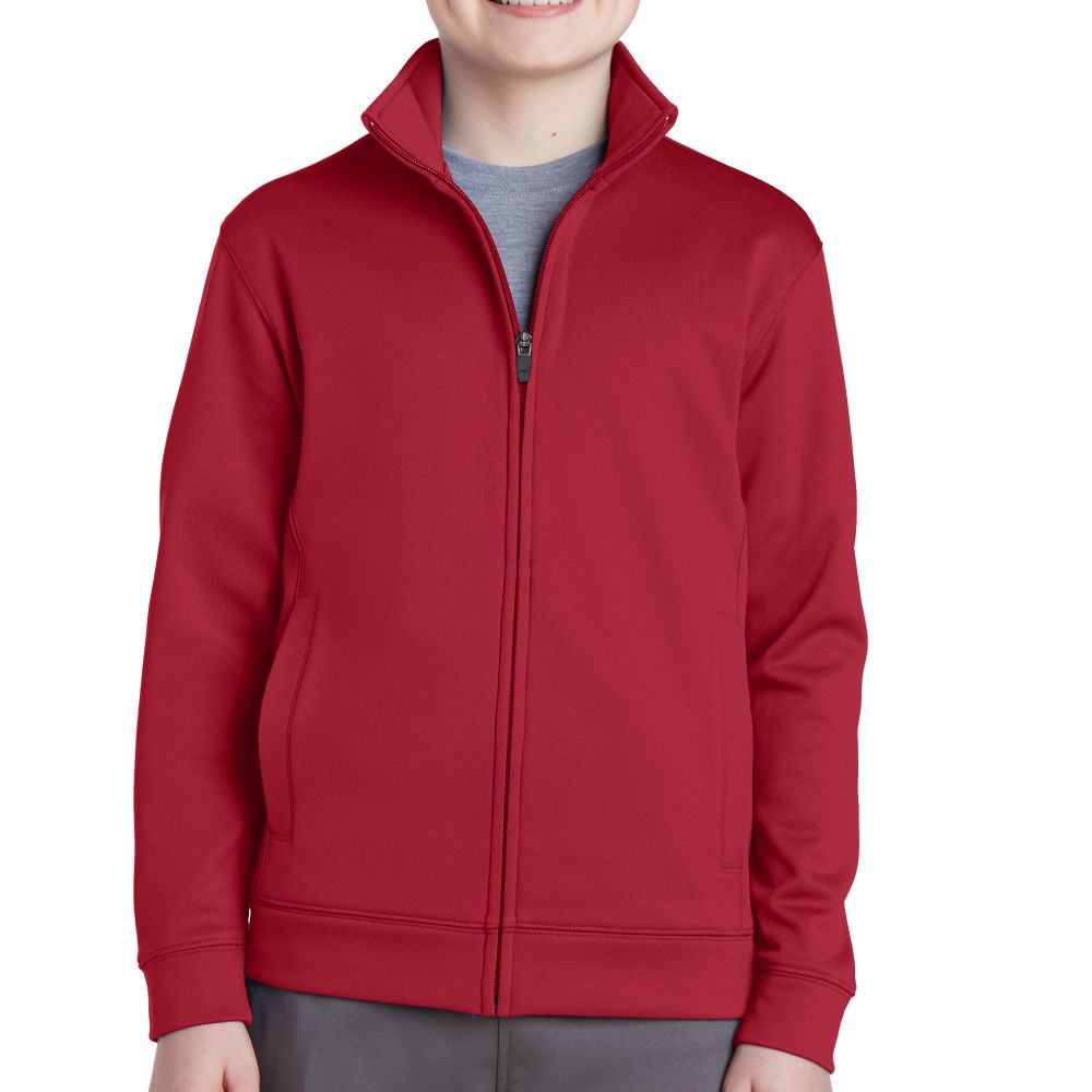 Sport-Tek Youth Sport-Wick Fleece Full-Zip Jacket