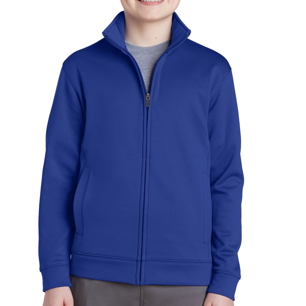 Sport-Tek Youth Sport-Wick Fleece Full-Zip Jacket