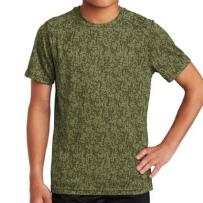 Sport-Tek Kids Digi Camo Tee