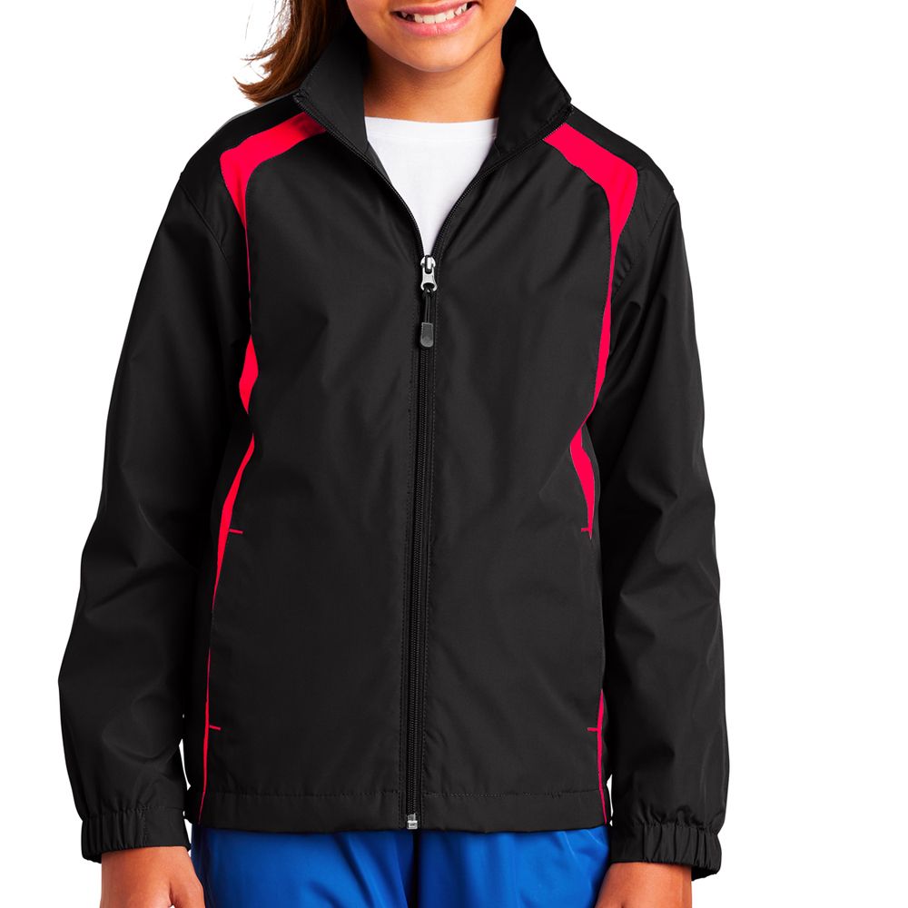 Sport-Tek Kids Colorblock Raglan Jacket