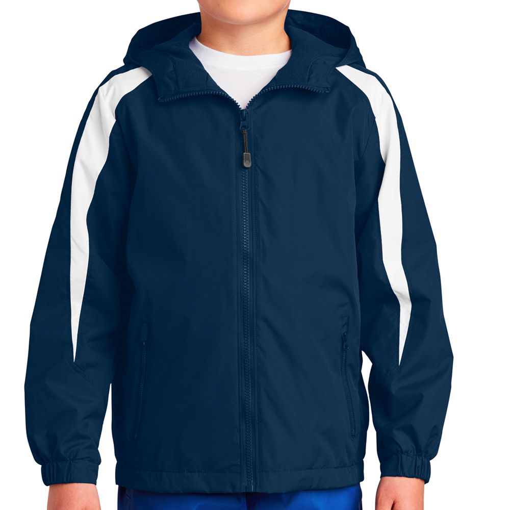 Sport-Tek Kids Fleece-Lined Colorblock Jacket