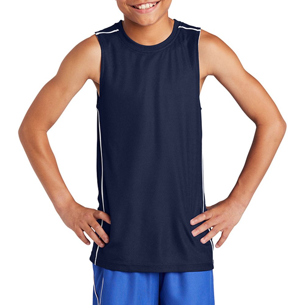 Sport-Tek Youth PosiCharge Mesh Reversible Sleeveless Tee