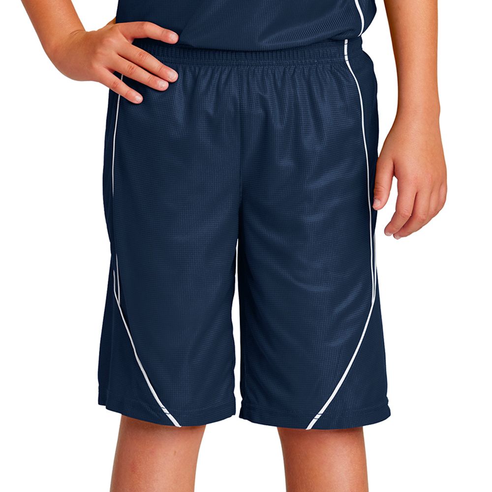 Sport-Tek Youth PosiCharge Mesh Reversible Spliced Shorts