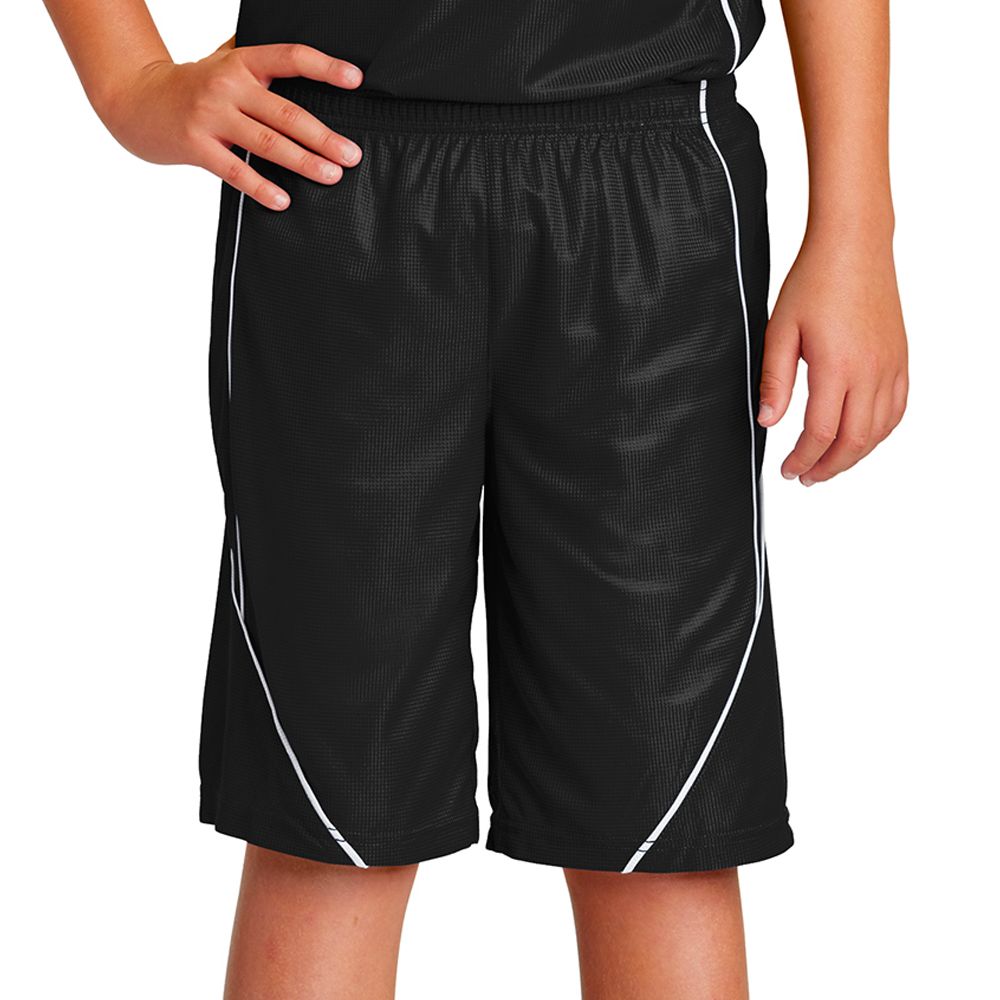 Sport-Tek Youth PosiCharge Mesh Reversible Spliced Shorts